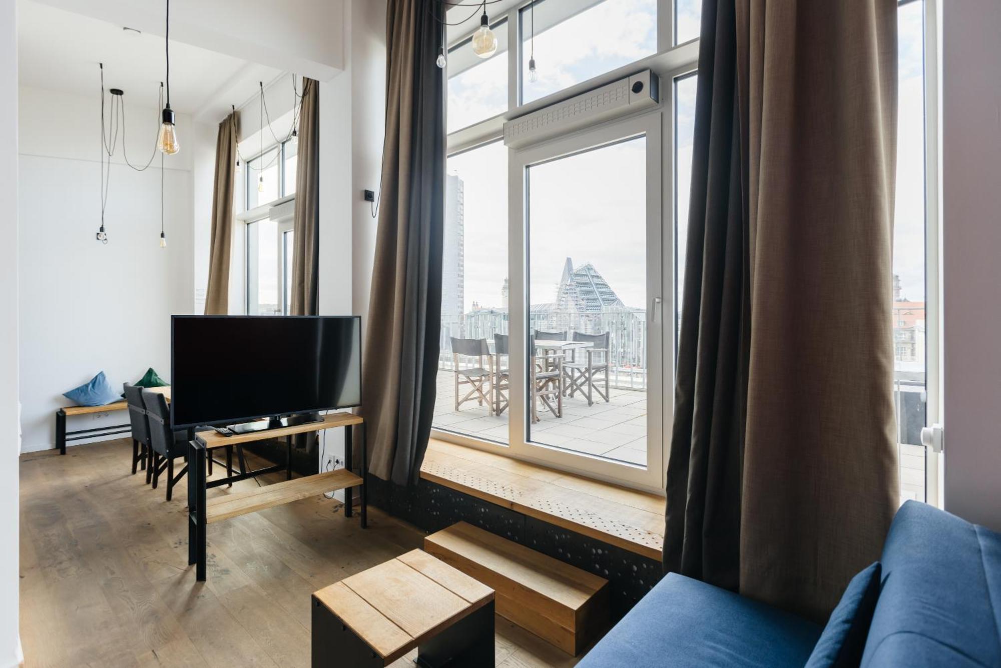 Staycity Aparthotels Leipzig City Centre Εξωτερικό φωτογραφία A room at the student residence